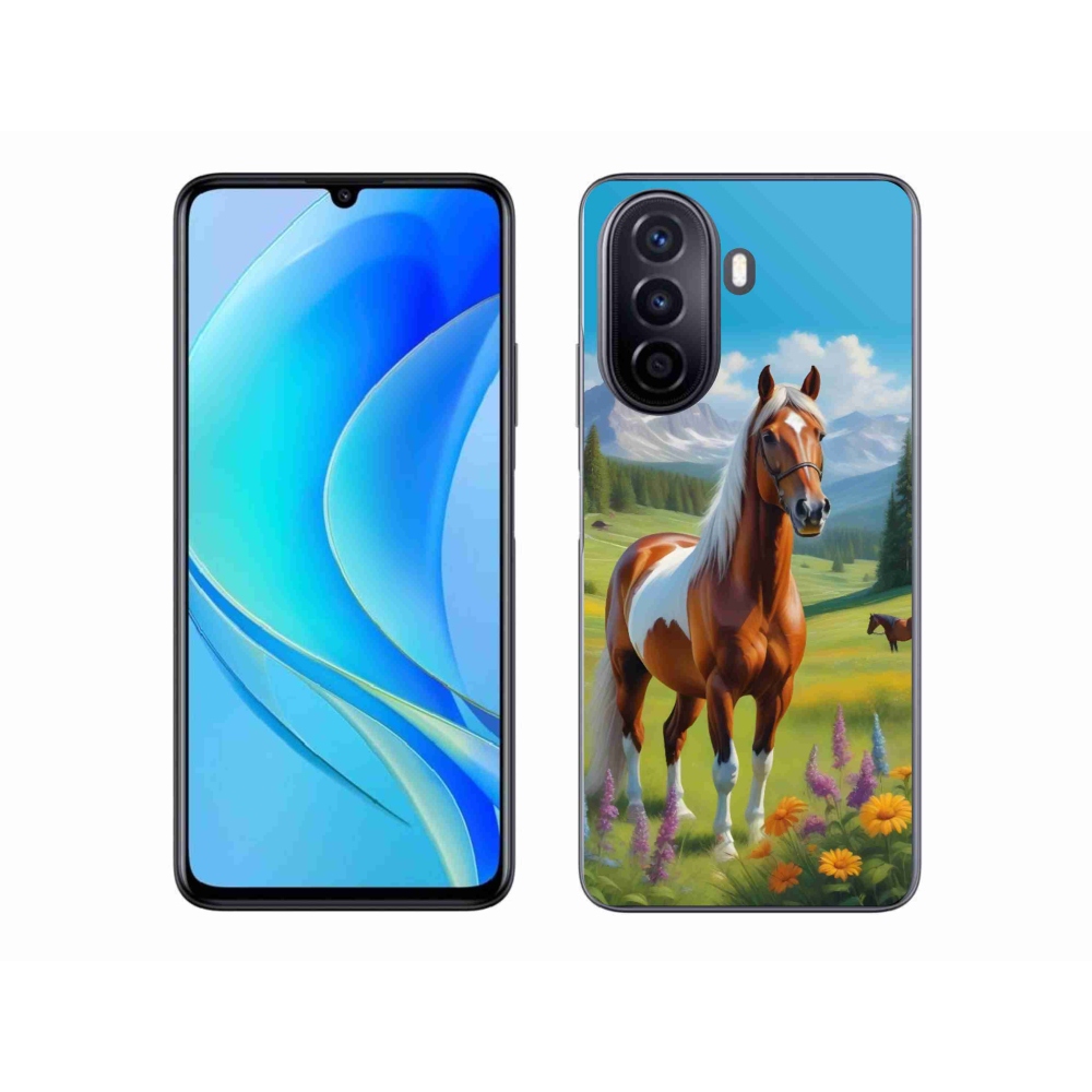 Gelový kryt mmCase na Huawei Nova Y70 - kůň na louce