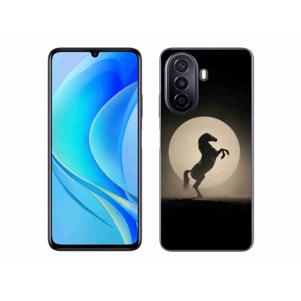 Gelový kryt mmCase na Huawei Nova Y70 - kůň v siluetě