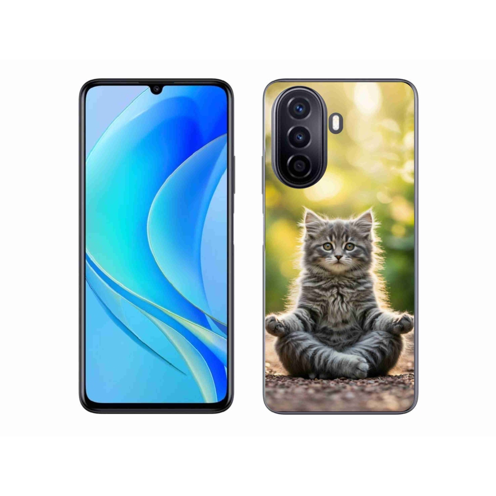Gelový kryt mmCase na Huawei Nova Y70 - meditující kotě