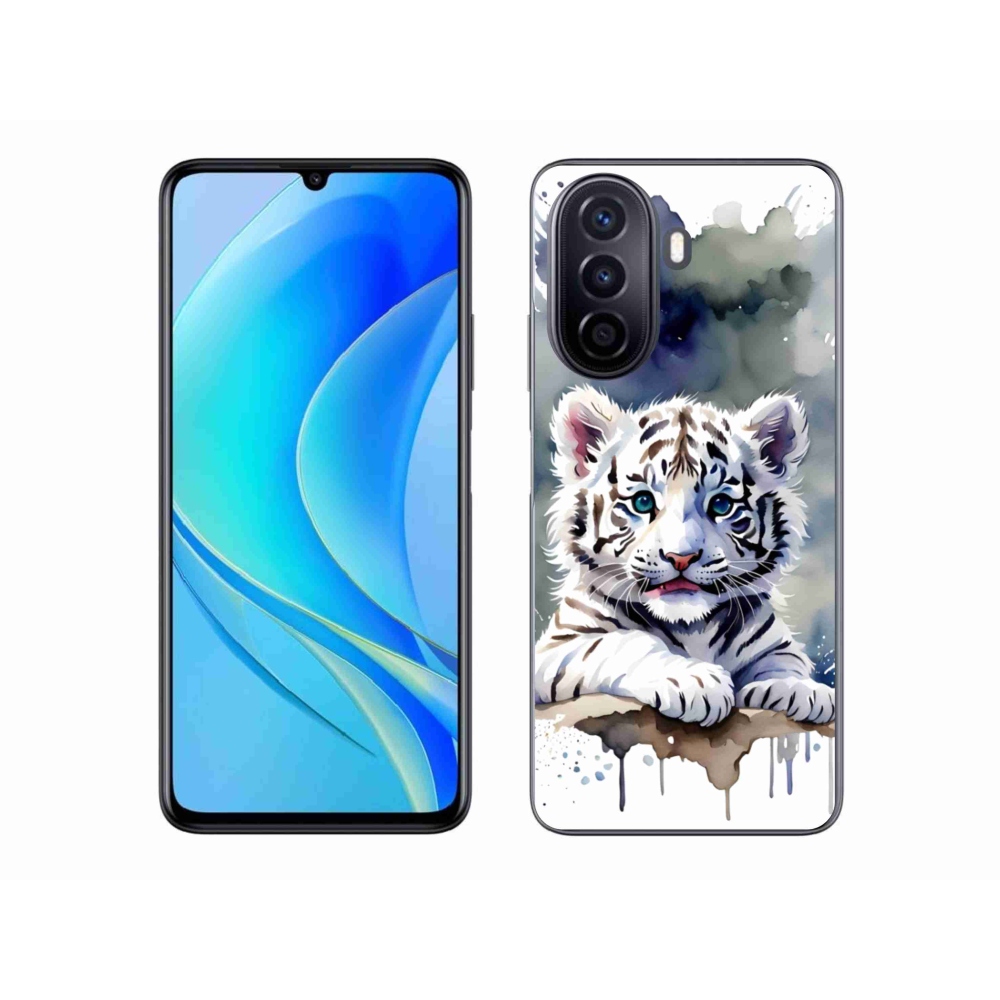 Gelový kryt mmCase na Huawei Nova Y70 - mládě bílého tygra