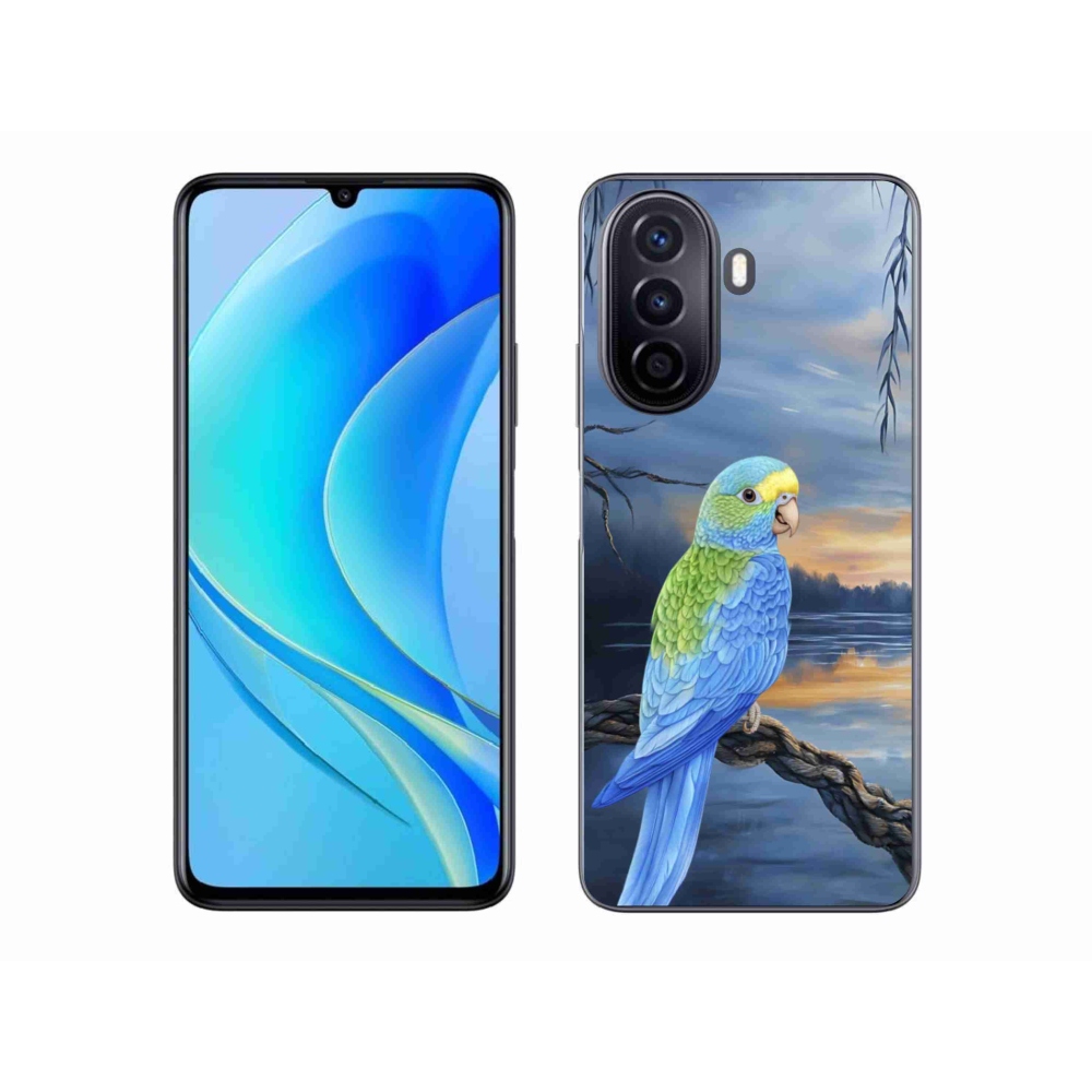 Gelový kryt mmCase na Huawei Nova Y70 - modrý papoušek