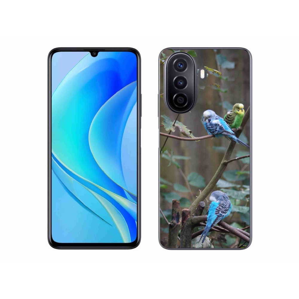Gelový kryt mmCase na Huawei Nova Y70 - papoušci na větvi