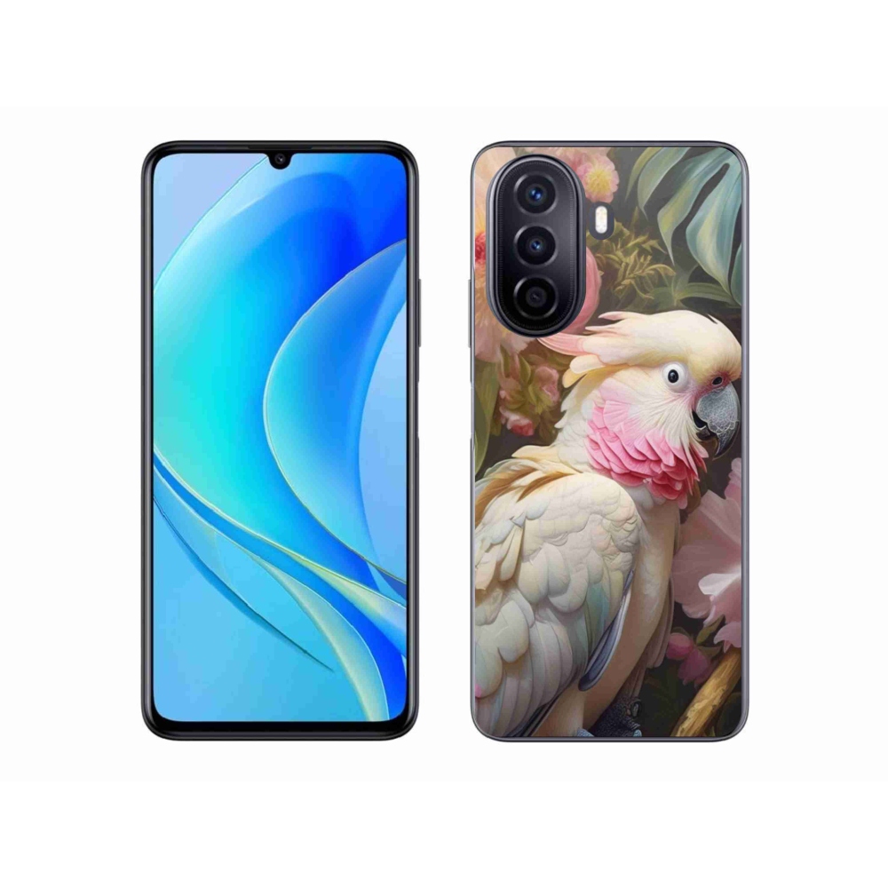 Gelový kryt mmCase na Huawei Nova Y70 - papoušek kakadu růžový 2