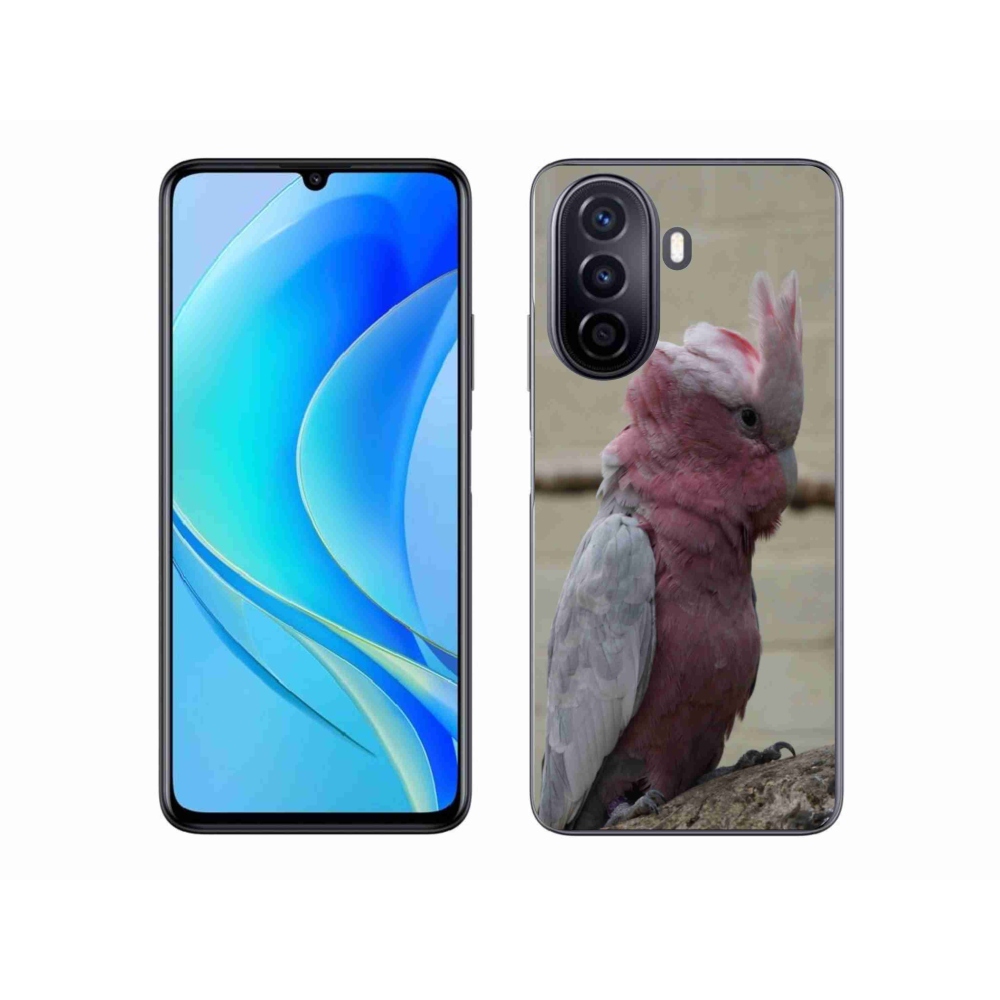 Gelový kryt mmCase na Huawei Nova Y70 - papoušek kakadu růžový