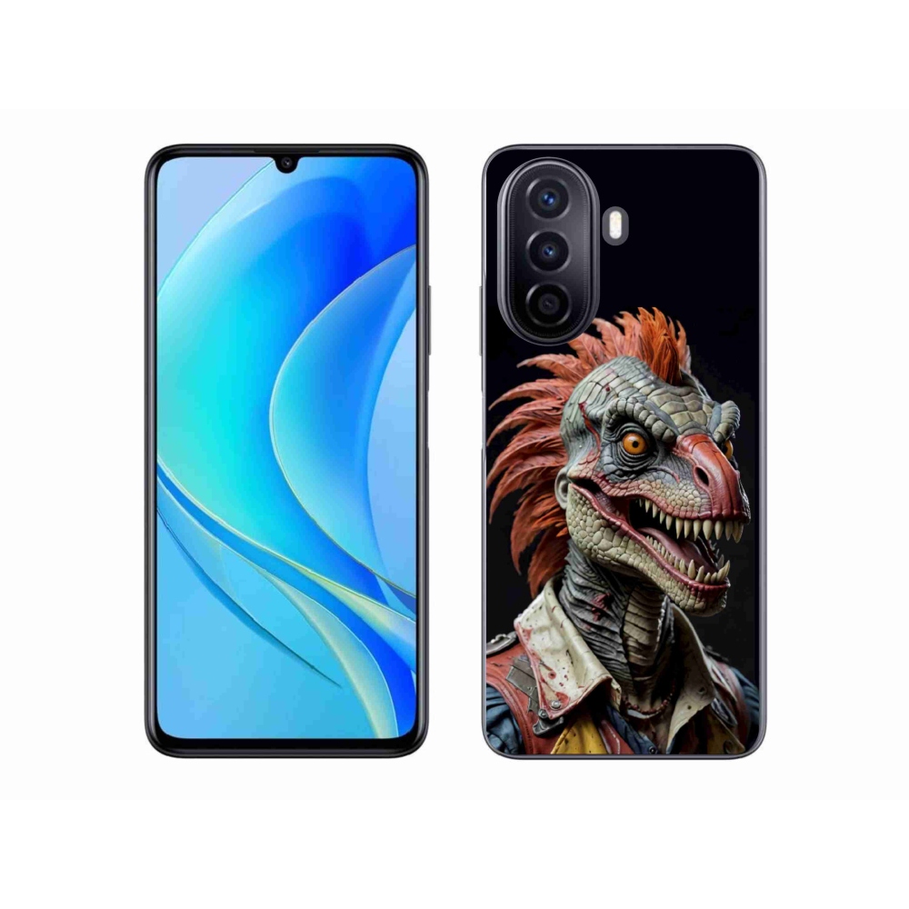 Gelový kryt mmCase na Huawei Nova Y70 - punk dinosaurus