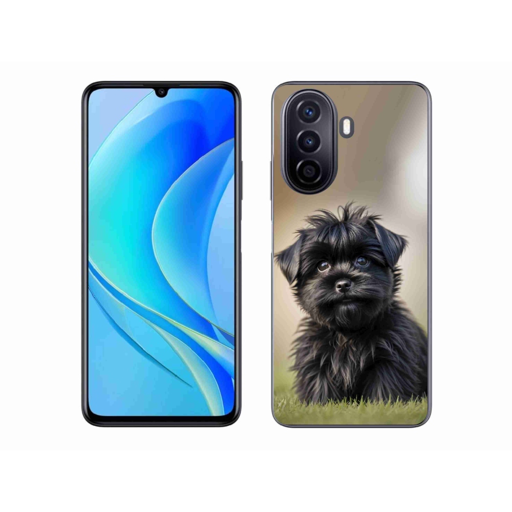 Gelový kryt mmCase na Huawei Nova Y70 - roztomilý černý pejsek