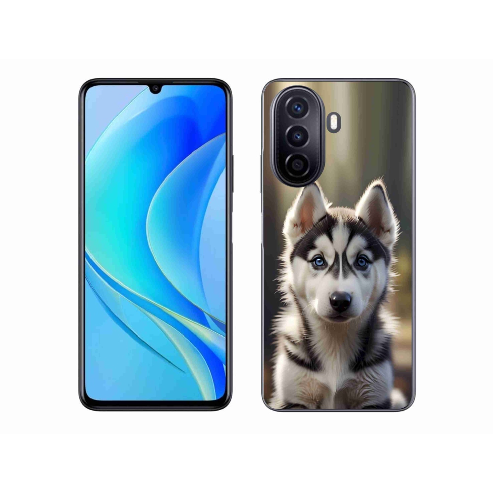 Gelový kryt mmCase na Huawei Nova Y70 - roztomilý sibiřský husky