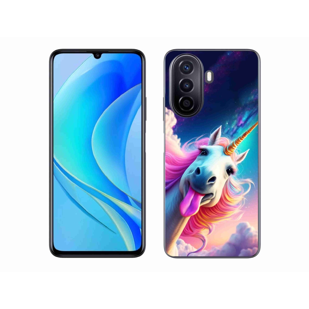 Gelový kryt mmCase na Huawei Nova Y70 - šílený jednorožec