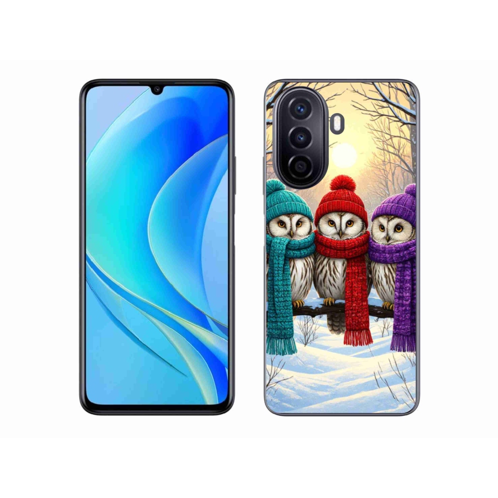 Gelový kryt mmCase na Huawei Nova Y70 - soví přátelé