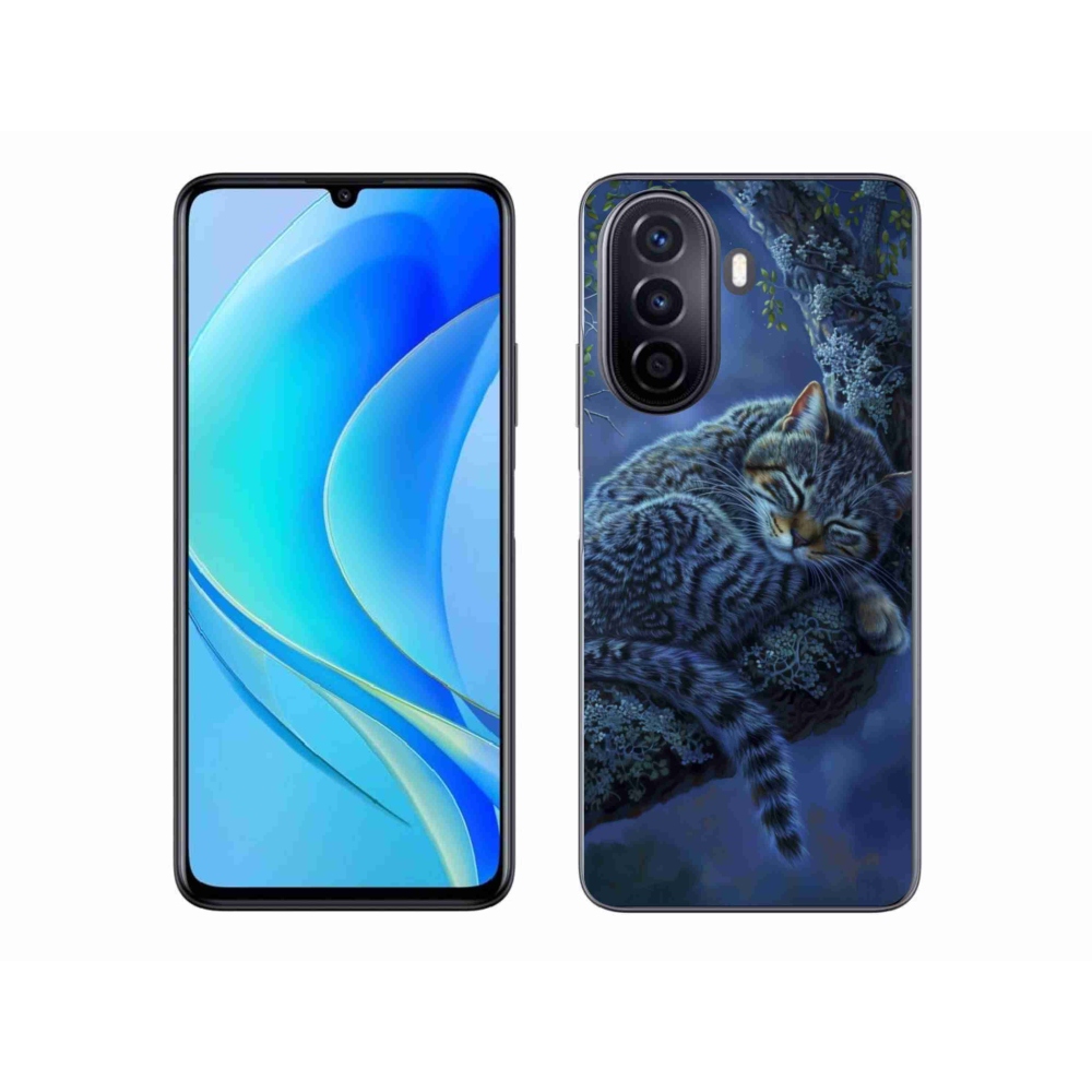 Gelový kryt mmCase na Huawei Nova Y70 - spící kočka