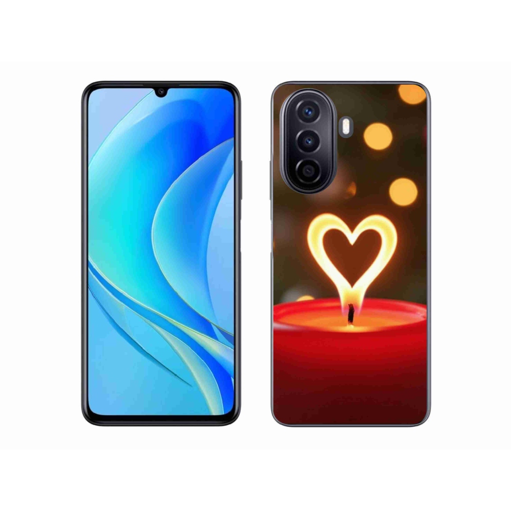 Gelový kryt mmCase na Huawei Nova Y70 - srdce z plamene