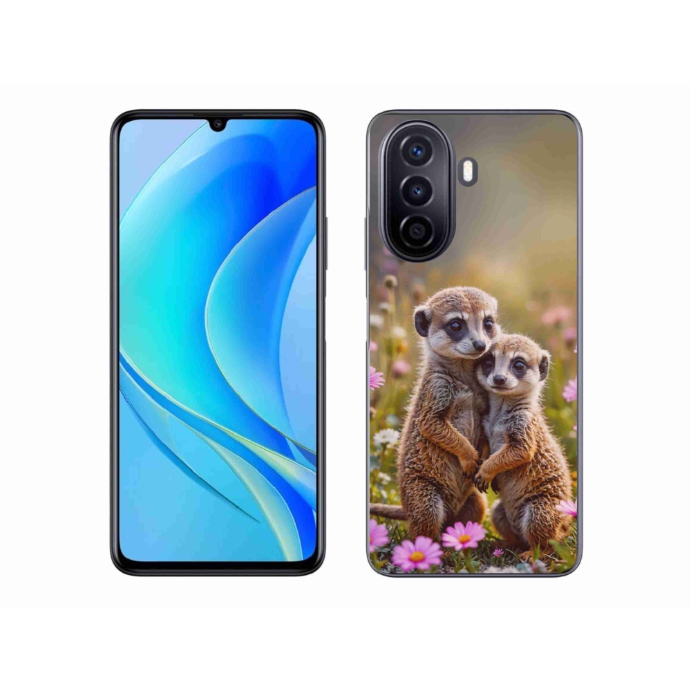Gelový kryt mmCase na Huawei Nova Y70 - surikatí duo