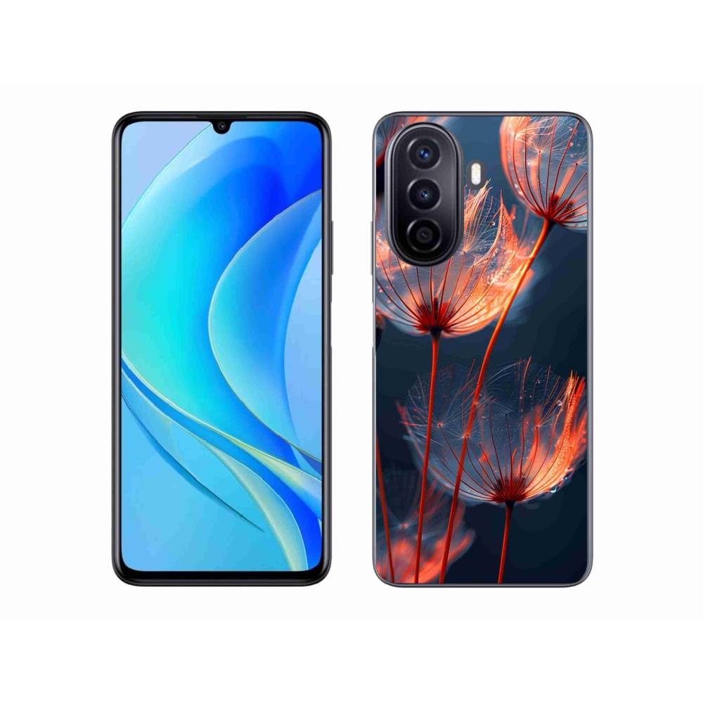 Gelový kryt mmCase na Huawei Nova Y70 - světélkující chmýří