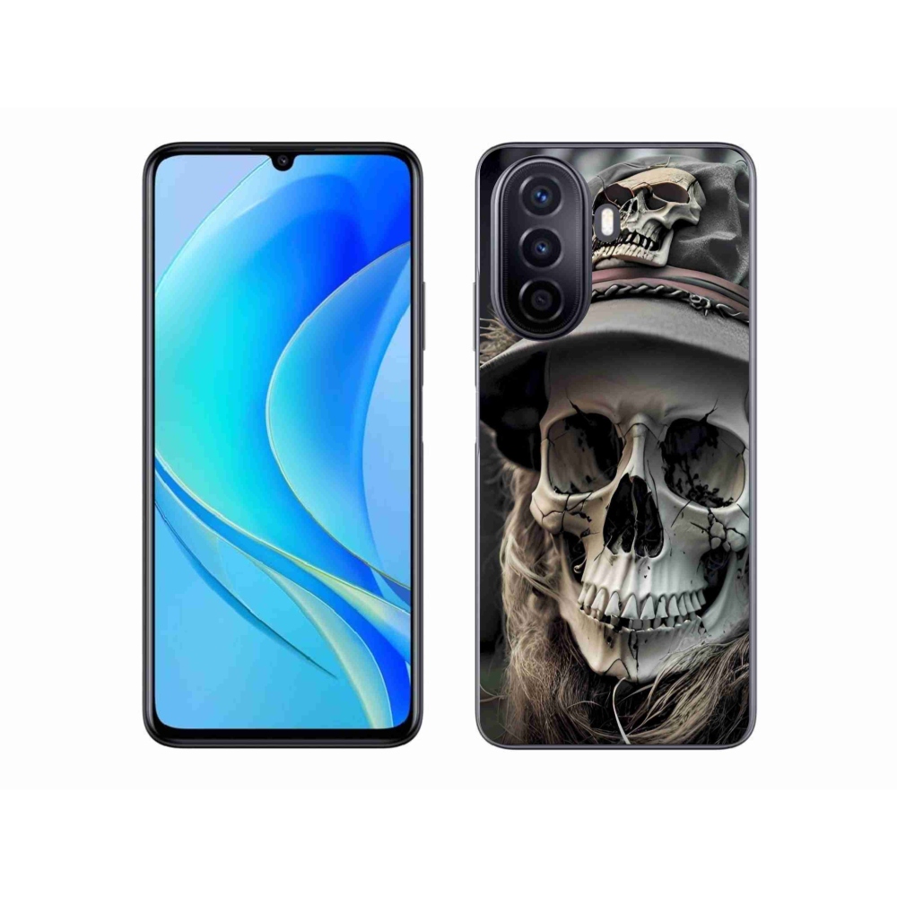 Gelový kryt mmCase na Huawei Nova Y70 - temná lebka