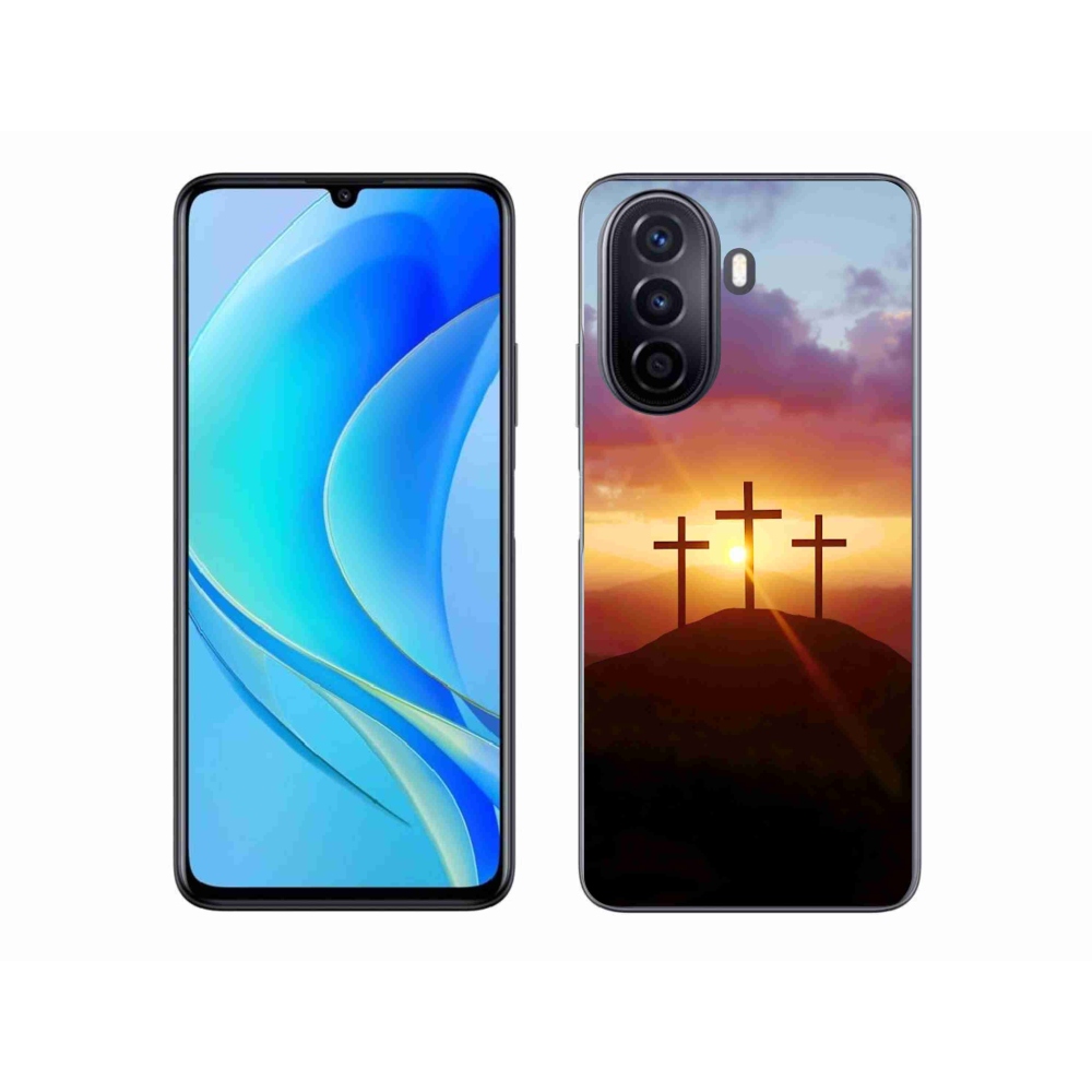 Gelový kryt mmCase na Huawei Nova Y70 - tři kříže