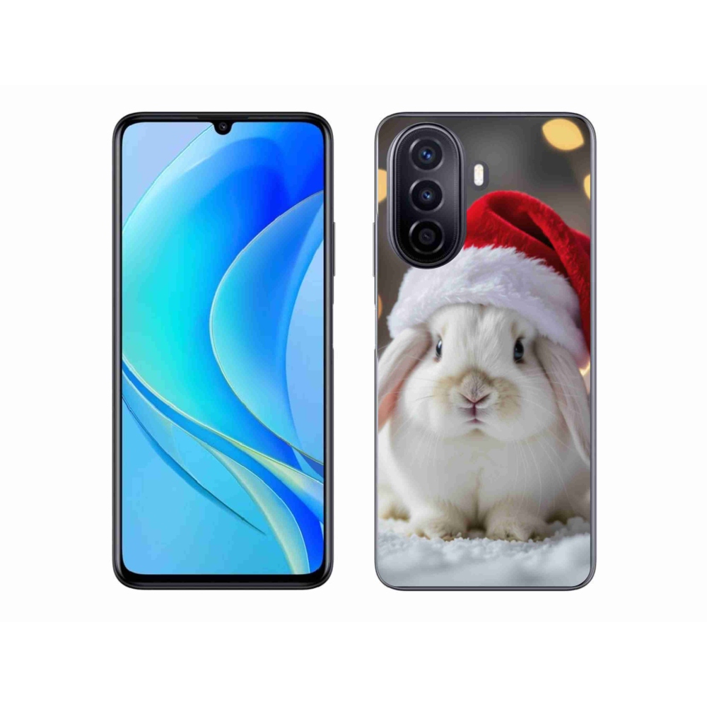 Gelový kryt mmCase na Huawei Nova Y70 - vánoční králík