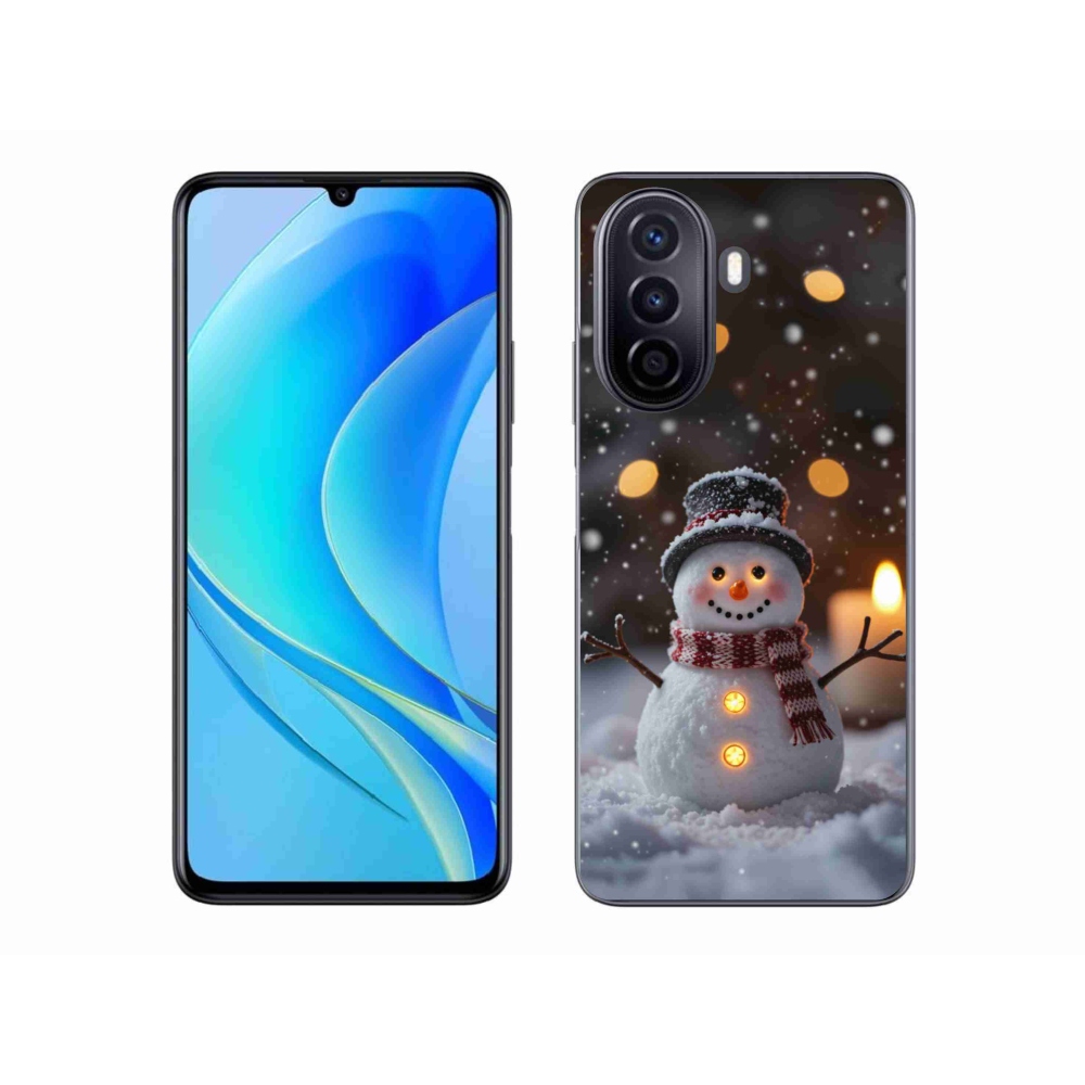Gelový kryt mmCase na Huawei Nova Y70 - veselý sněhulák