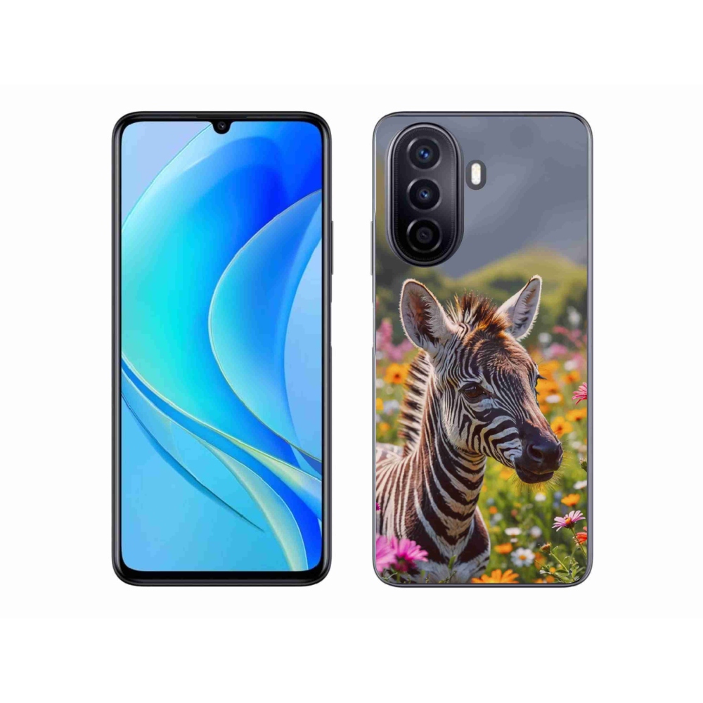 Gelový kryt mmCase na Huawei Nova Y70 - zebra na louce