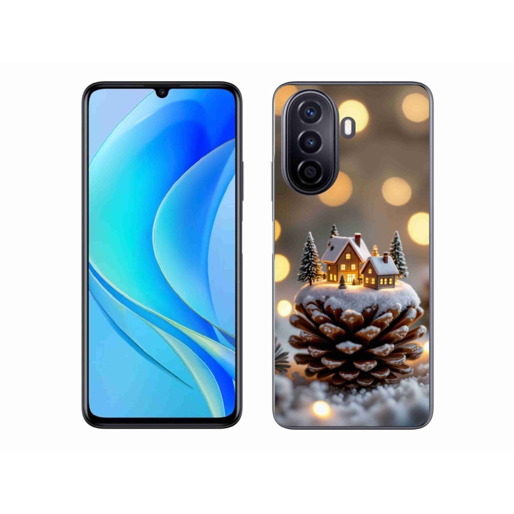 Gelový kryt mmCase na Huawei Nova Y70 - zimní vesnička