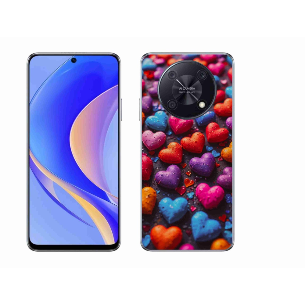 Gelový kryt mmCase na Huawei Nova Y90 - barevná srdce