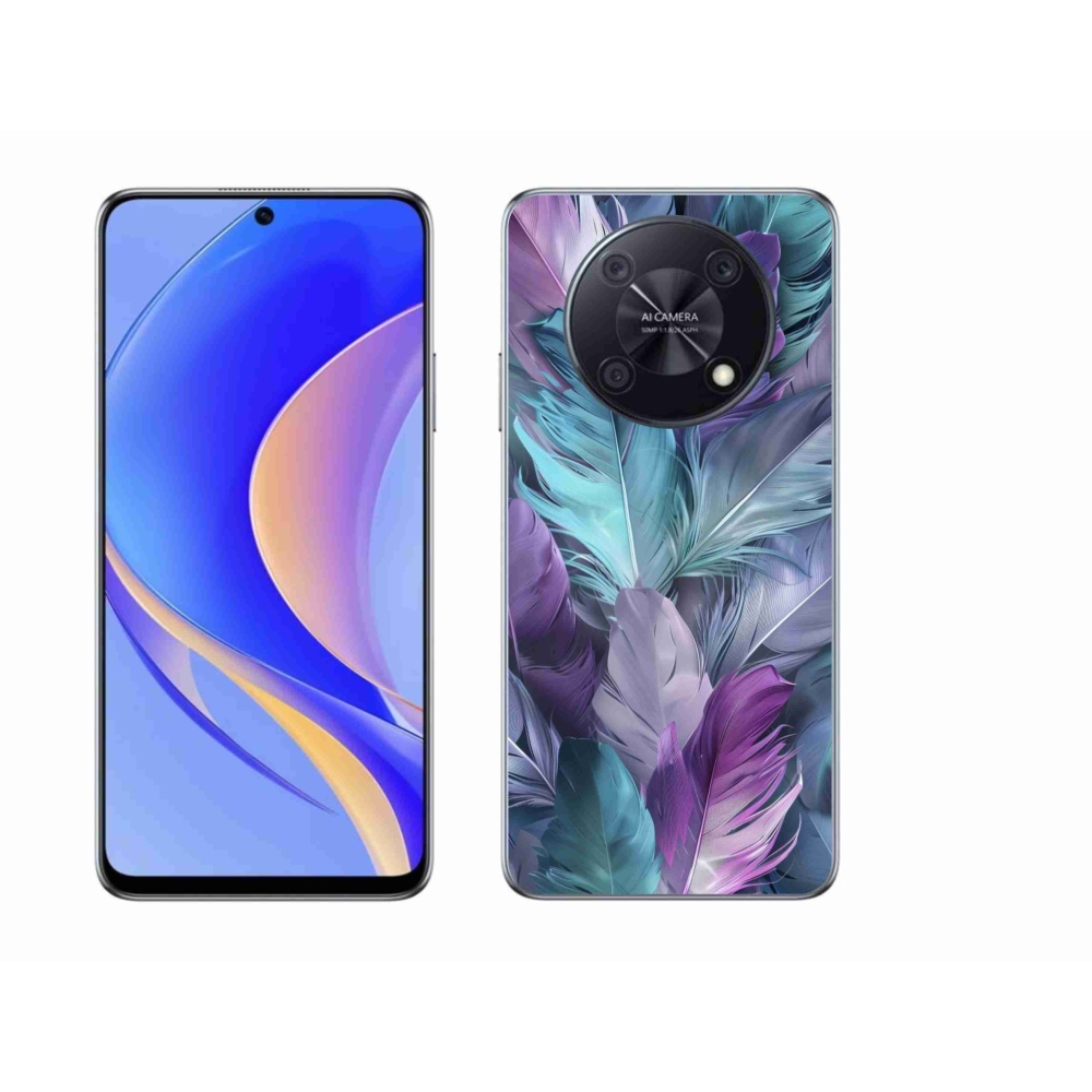 Gelový kryt mmCase na Huawei Nova Y90 - barevné peří 2