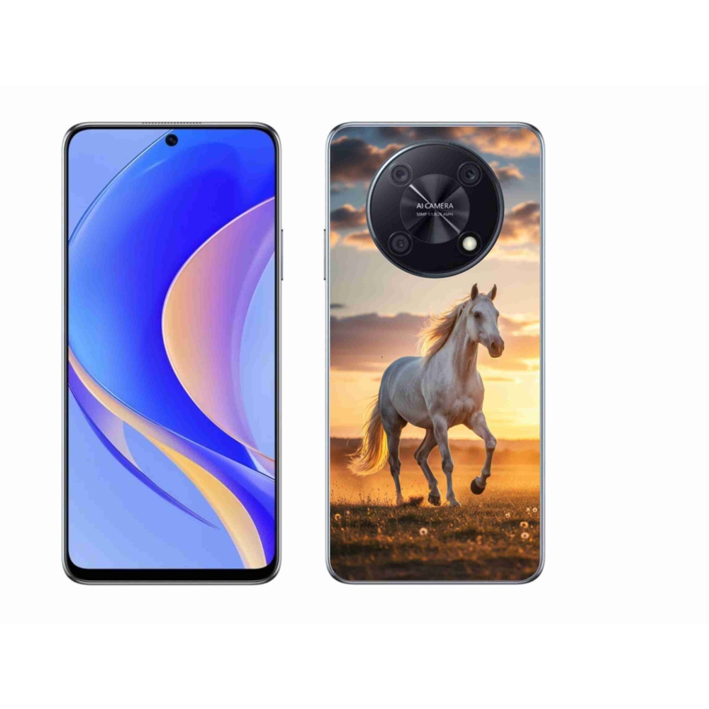 Gelový kryt mmCase na Huawei Nova Y90 - běžící bílý kůň 2