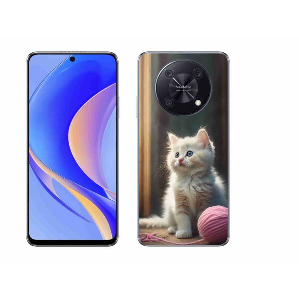 Gelový kryt mmCase na Huawei Nova Y90 - bílé kotě 2