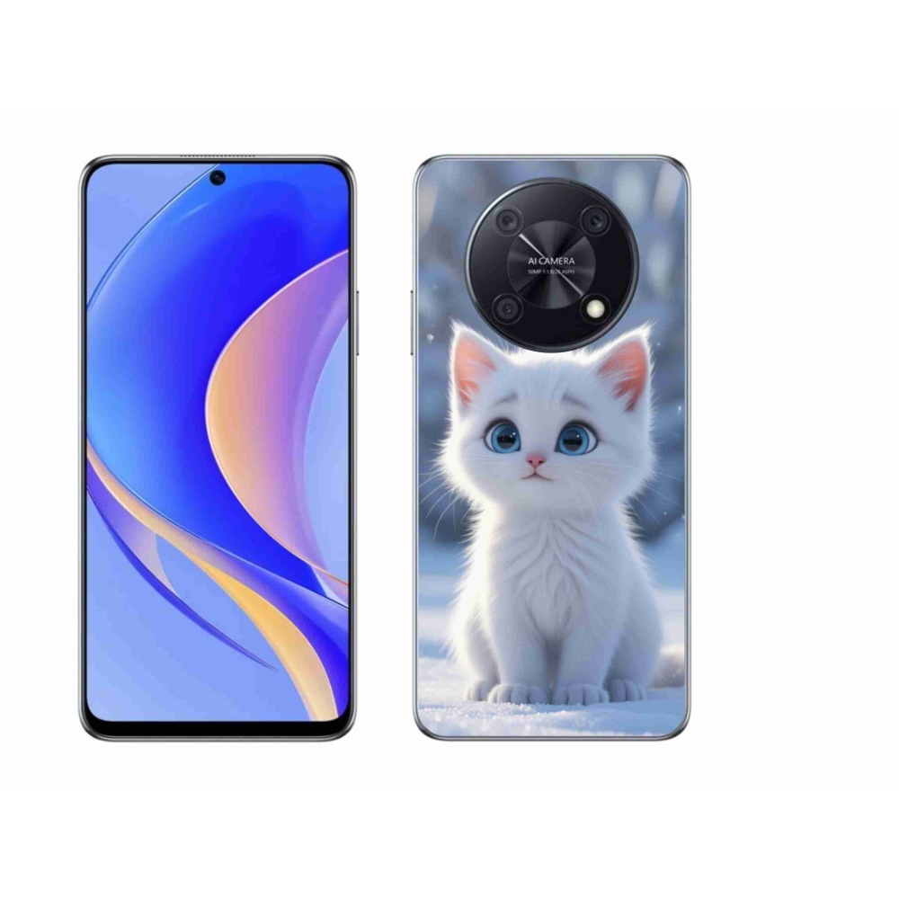 Gelový kryt mmCase na Huawei Nova Y90 - bílé kotě 3