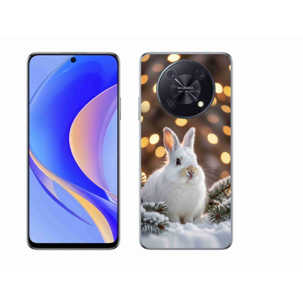 Gelový kryt mmCase na Huawei Nova Y90 - bílý zajíc