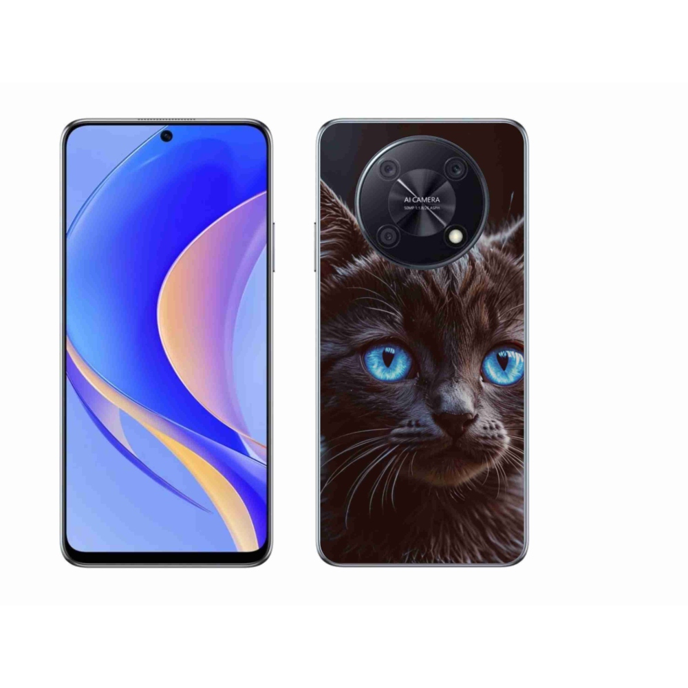 Gelový kryt mmCase na Huawei Nova Y90 - černé kotě 2