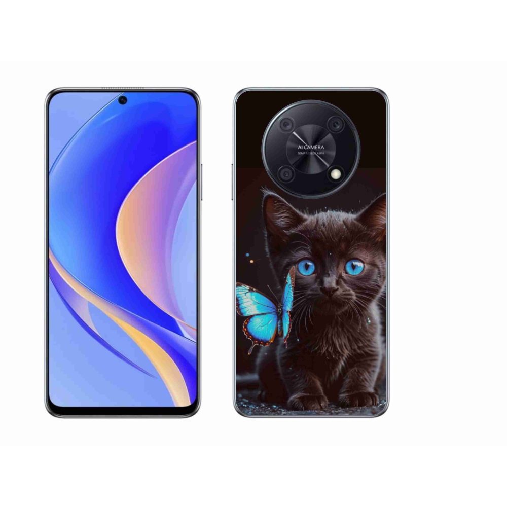 Gelový kryt mmCase na Huawei Nova Y90 - černé kotě 3