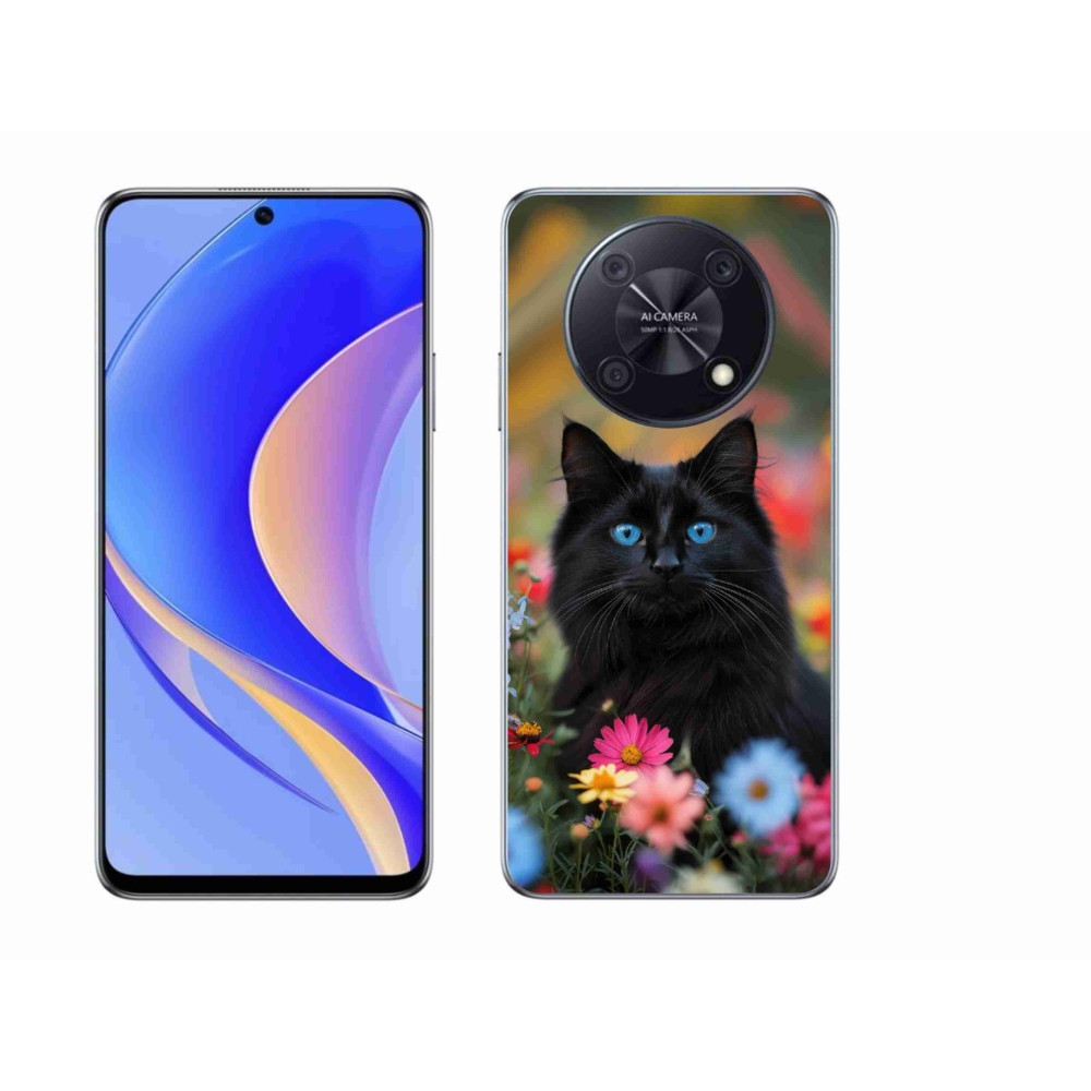 Gelový kryt mmCase na Huawei Nova Y90 - černé kotě 4
