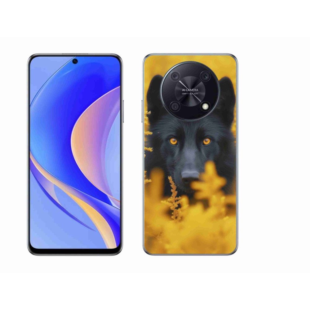 Gelový kryt mmCase na Huawei Nova Y90 - černý vlk 2