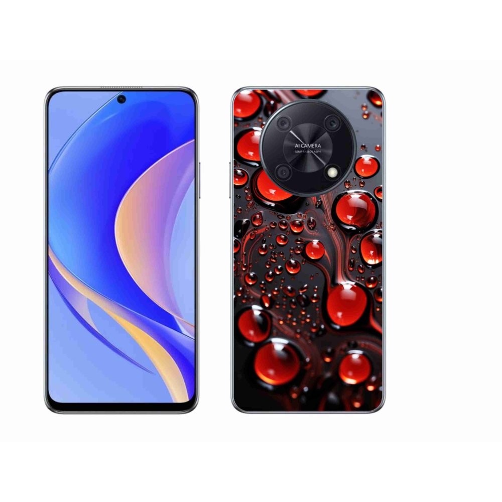 Gelový kryt mmCase na Huawei Nova Y90 - červené kapky 2
