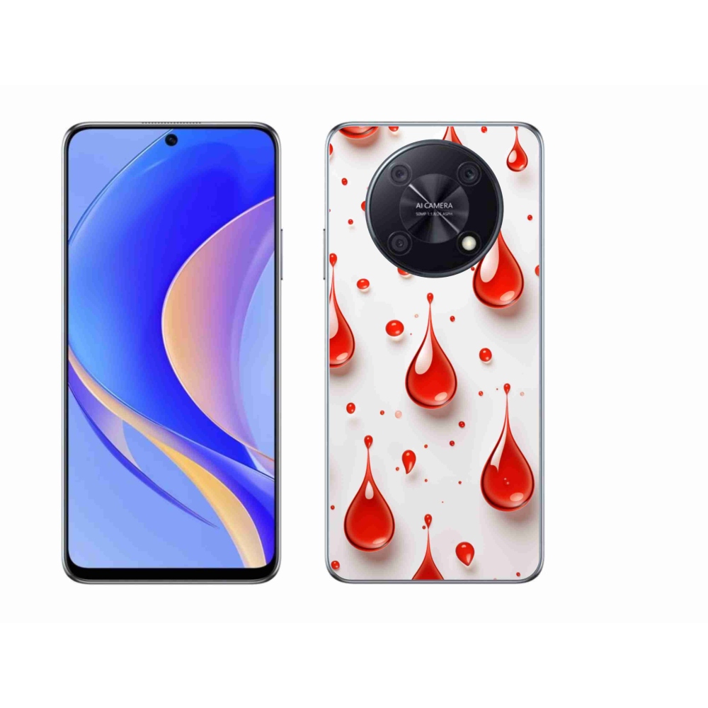 Gelový kryt mmCase na Huawei Nova Y90 - červené kapky