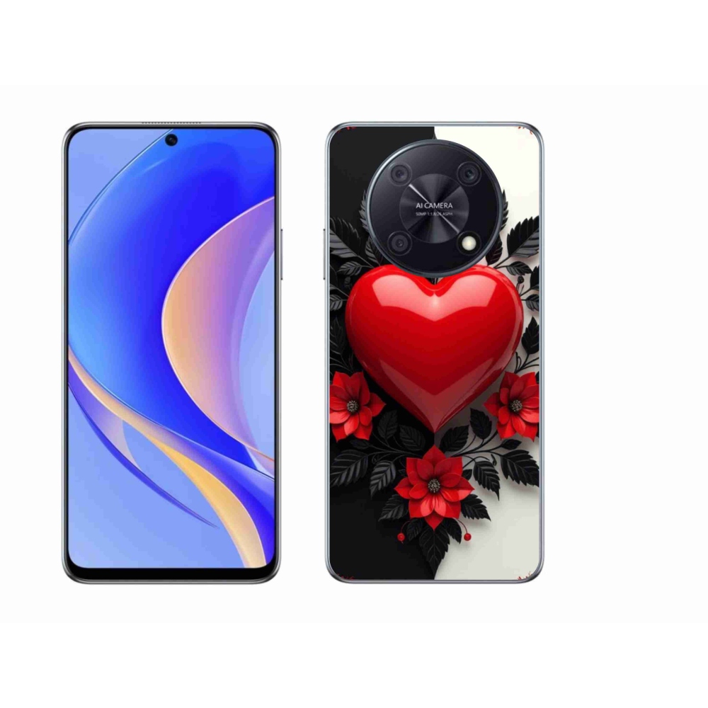 Gelový kryt mmCase na Huawei Nova Y90 - červené srdce
