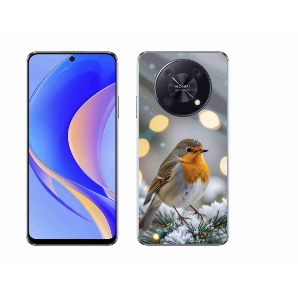 Gelový kryt mmCase na Huawei Nova Y90 - červenka v zimě
