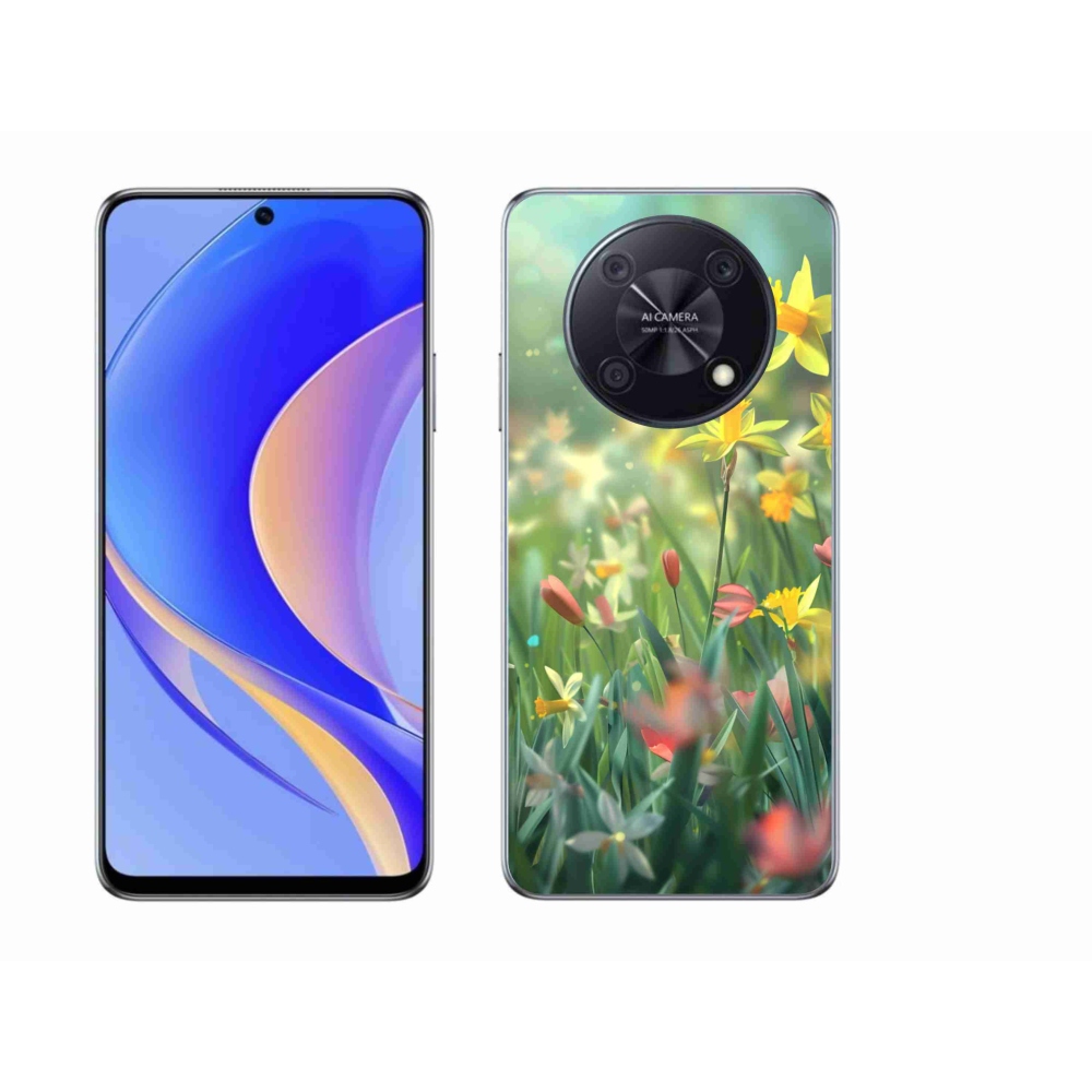 Gelový kryt mmCase na Huawei Nova Y90 - jarní květy