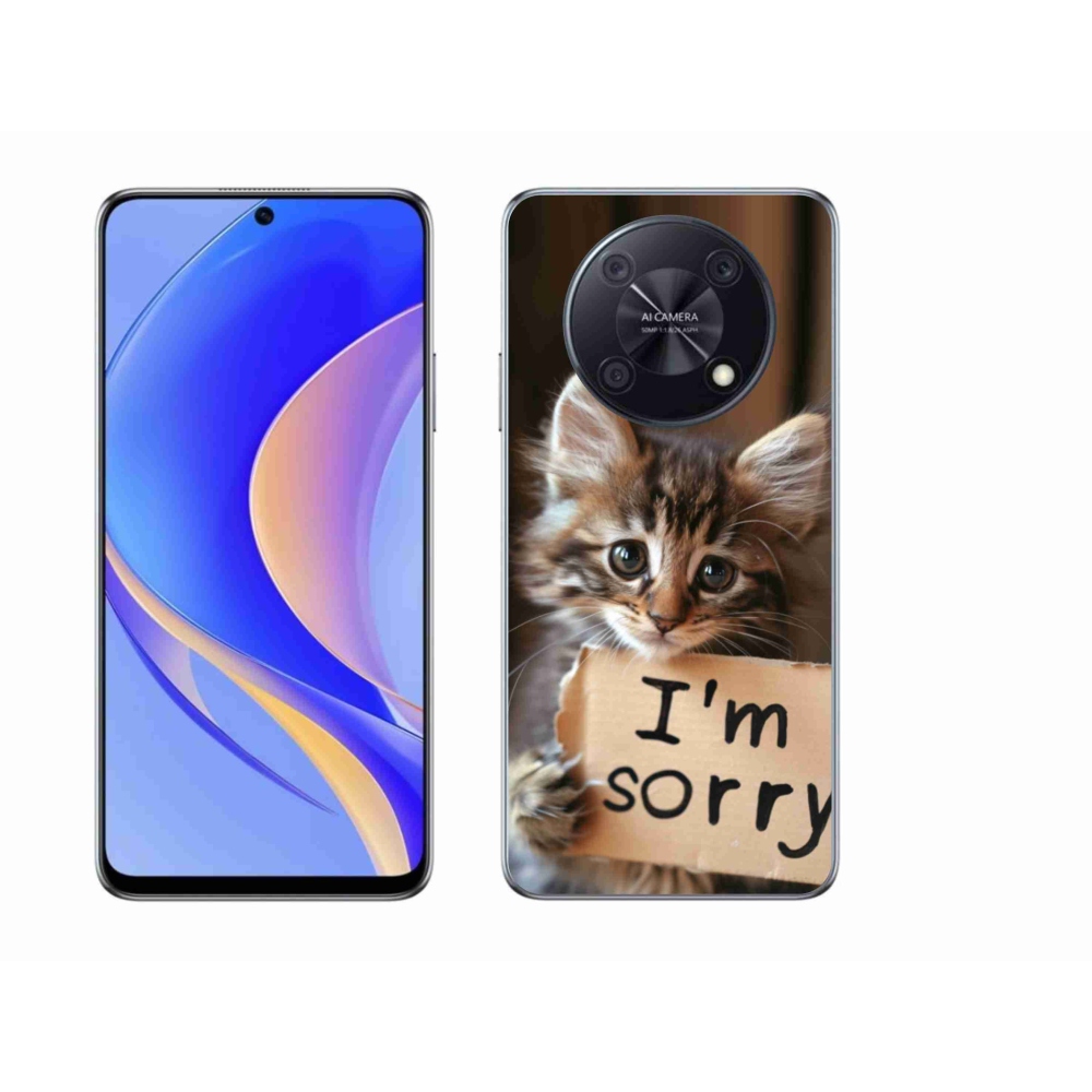 Gelový kryt mmCase na Huawei Nova Y90 - kočíčí omluva