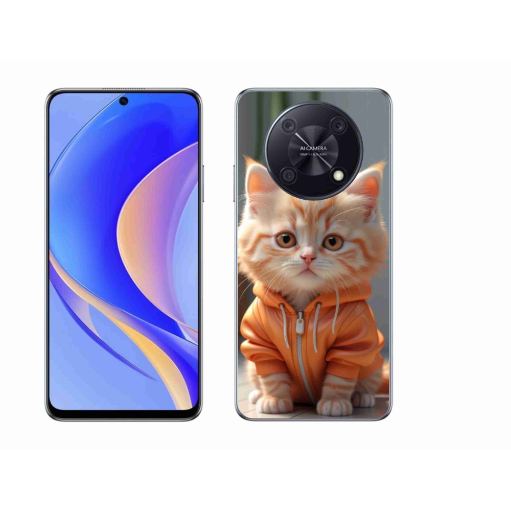 Gelový kryt mmCase na Huawei Nova Y90 - kotě v mikině