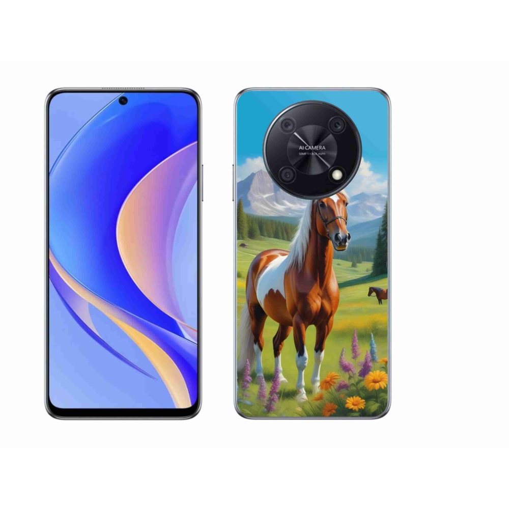 Gelový kryt mmCase na Huawei Nova Y90 - kůň na louce