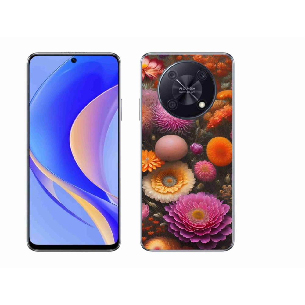 Gelový kryt mmCase na Huawei Nova Y90 - květinová kompozice