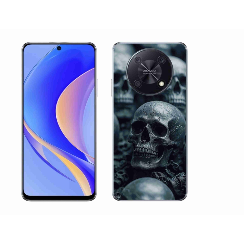 Gelový kryt mmCase na Huawei Nova Y90 - lebka 2