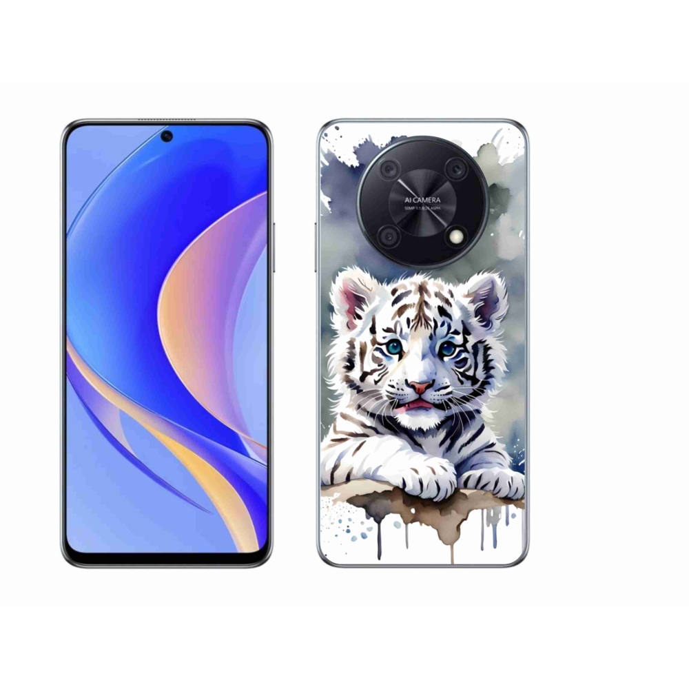 Gelový kryt mmCase na Huawei Nova Y90 - mládě bílého tygra