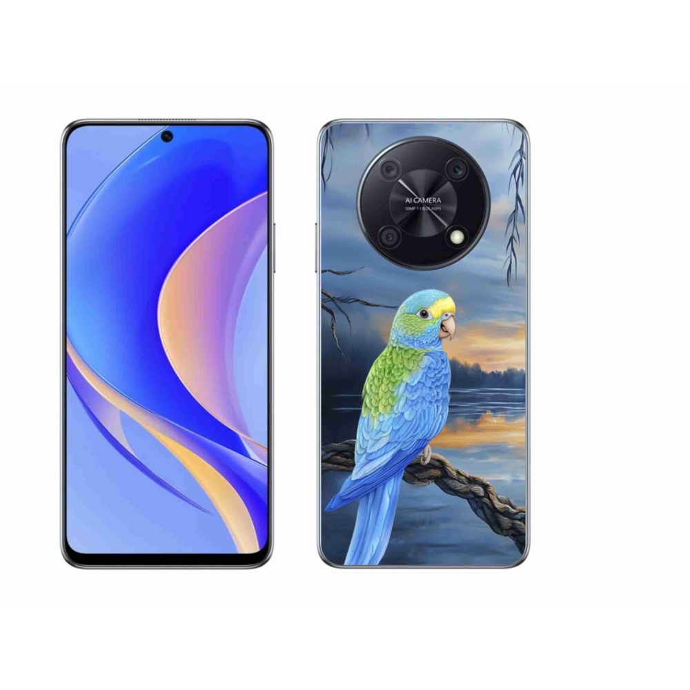 Gelový kryt mmCase na Huawei Nova Y90 - modrý papoušek