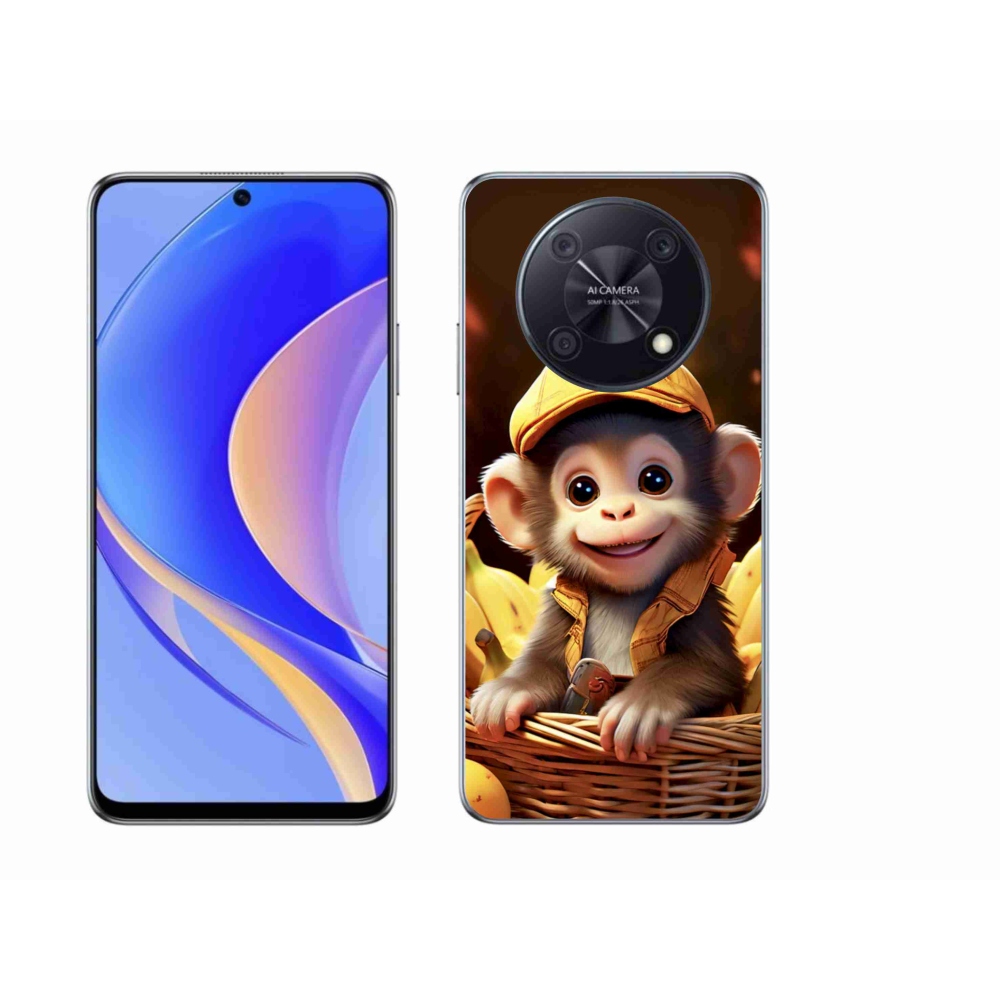 Gelový kryt mmCase na Huawei Nova Y90 - opice v košíku