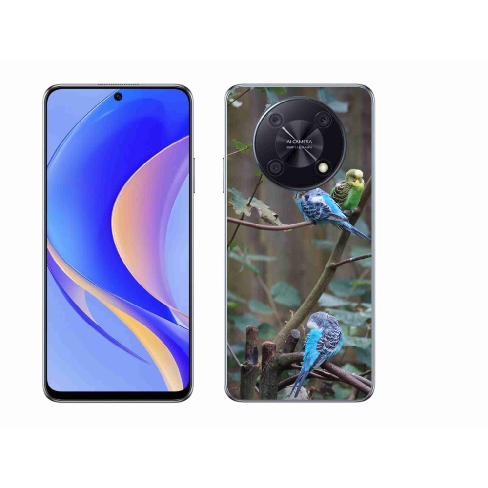 Gelový kryt mmCase na Huawei Nova Y90 - papoušci na větvi