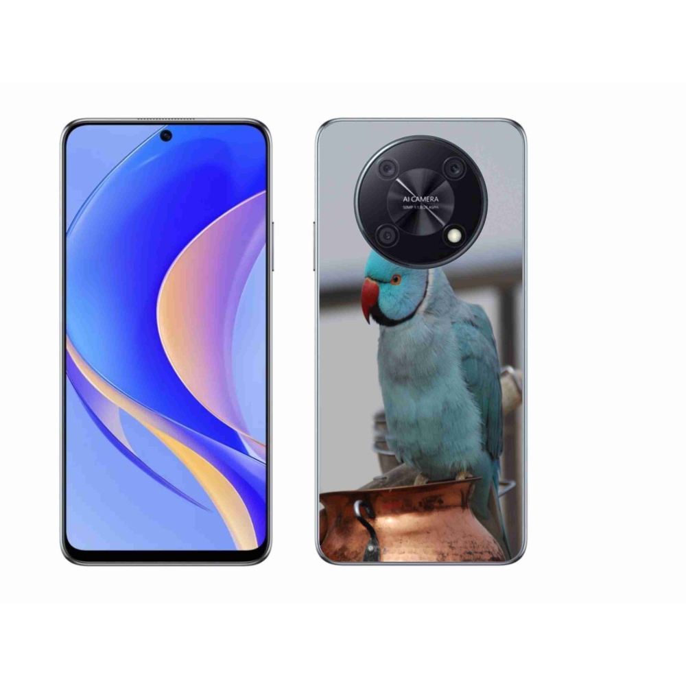 Gelový kryt mmCase na Huawei Nova Y90 - papoušek alexandr modrý