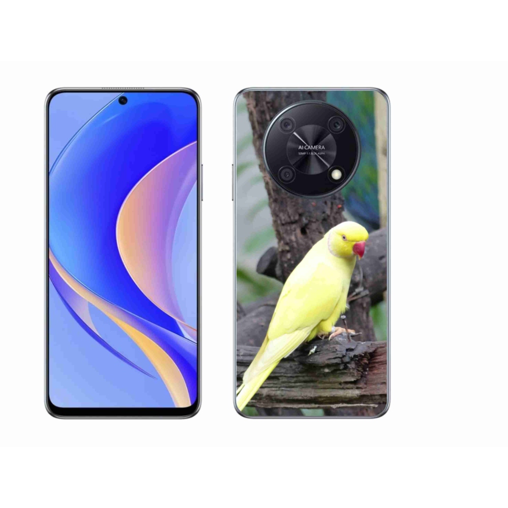 Gelový kryt mmCase na Huawei Nova Y90 - papoušek alexandr žlutý