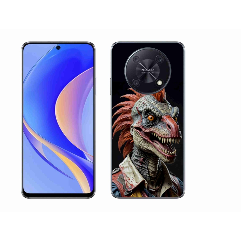 Gelový kryt mmCase na Huawei Nova Y90 - punk dinosaurus